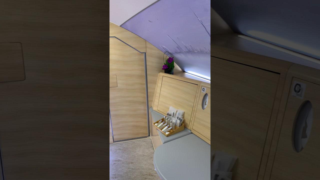 'Video thumbnail for Emirates EK231 First Class A380 Dubai (DXB) to Washington DC (IAD)'