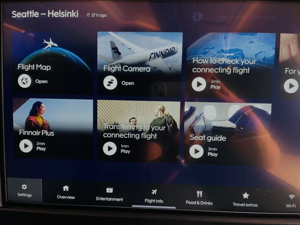 Review Finnair AY34 Non-Reclining Business Class A350 Seattle (SEA) to Helsinki (HEL)